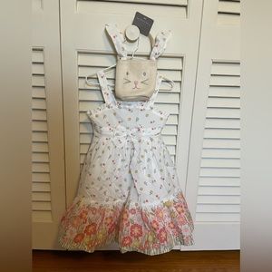NWT Tahari Girls Spring/Easter Dress w/Matching Purse (3T)